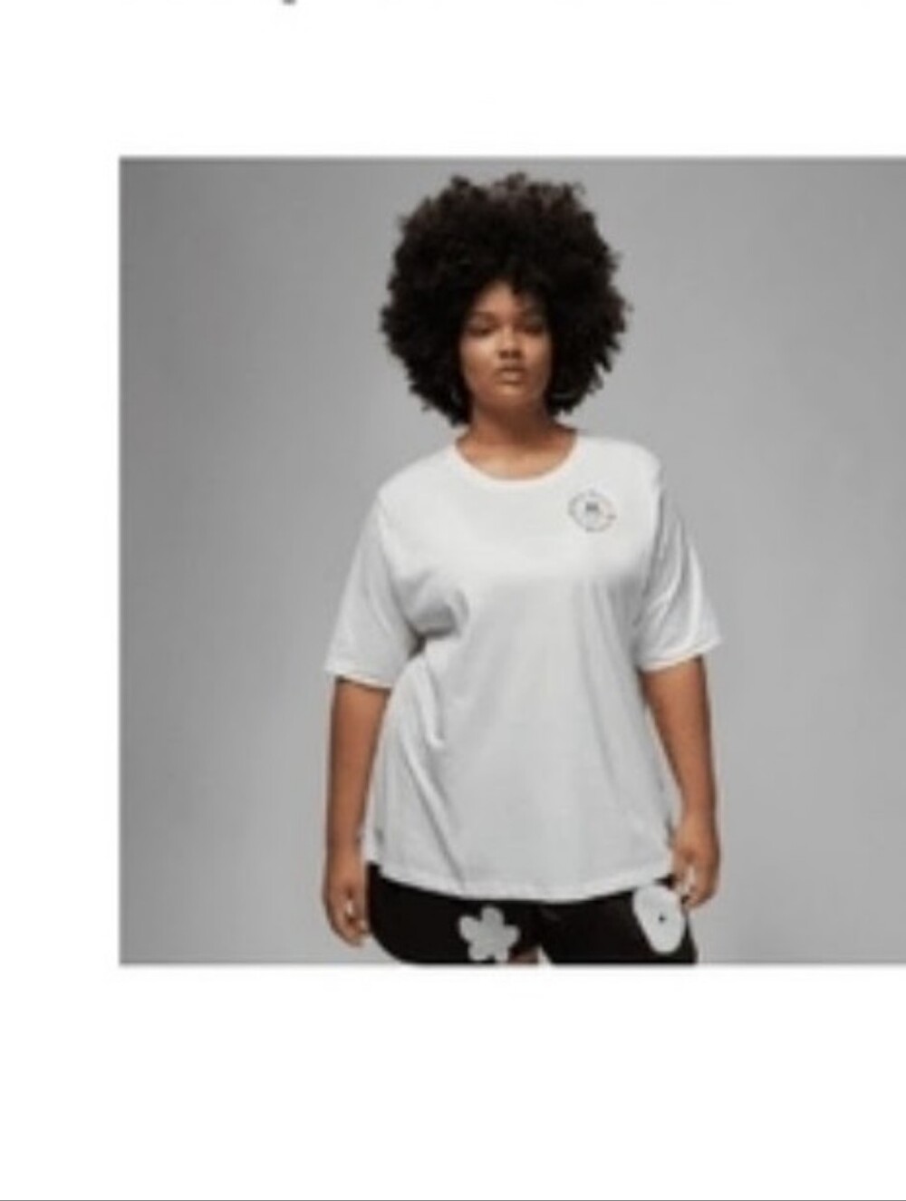 Nike Jordan Artist Series By Mia Lee  Sail Women's Short-Sleeve Tee Size 2X